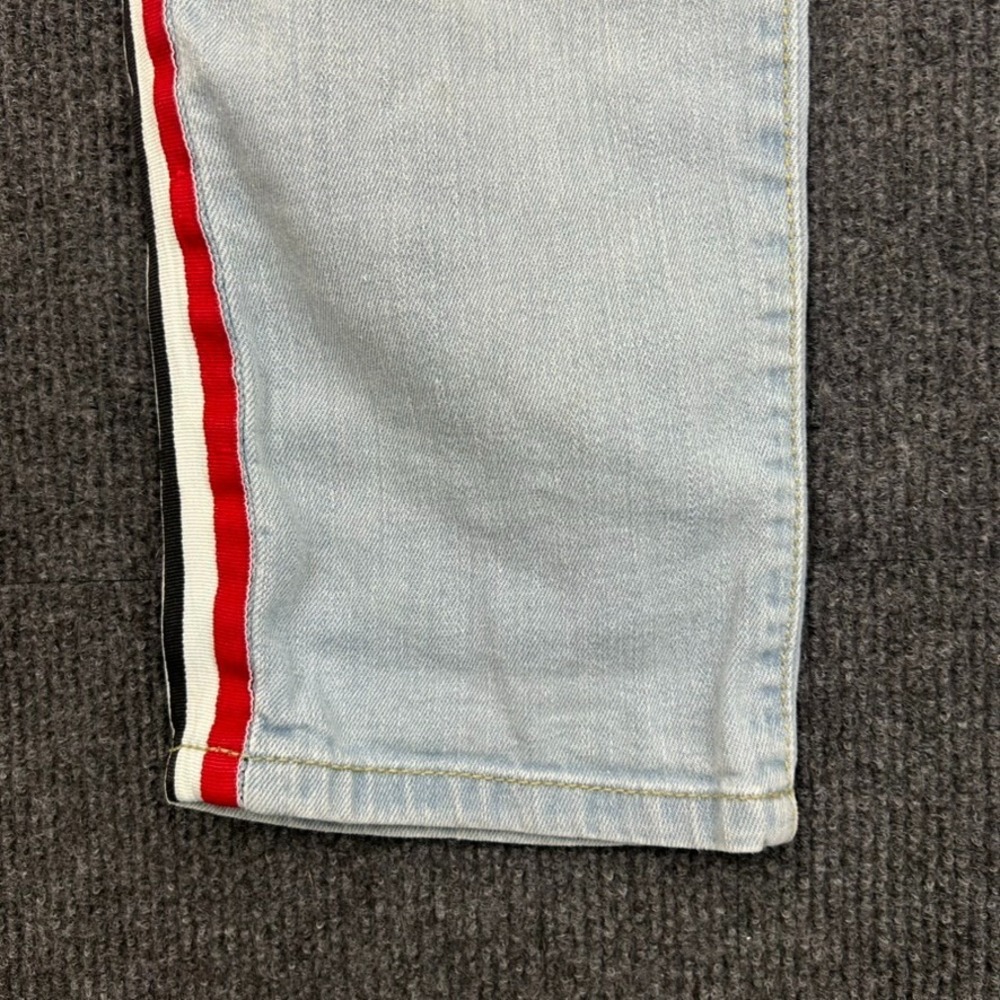 BDG Urban Outfitters 32 Jeans Blue Light Wash Side Leg Striping Skater Grunge - Picture 3 of 16